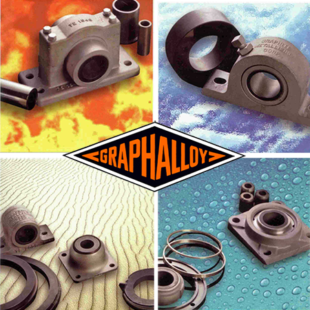 GRAPHALLOY self-lubricating graphite bearings bushings hot cold dry wet